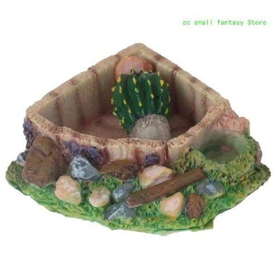 R3MA Bowl Worm Dish Resin Pet Bowls Amphibian Feeder