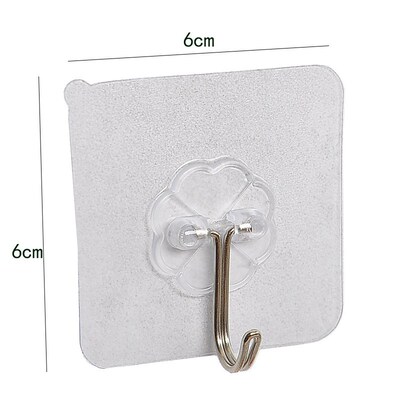 5 Pieces Strong Invisible Cartoon Transparent Anti-skid Hook