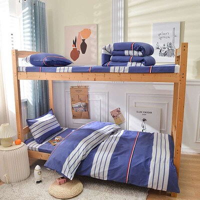 Dormitory single bed three-piece cotton school six-piece bed