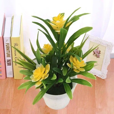 Artificial Potted Simulation Fake Yellow Red Orange Pink Pur