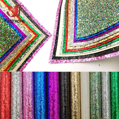 Sparkly Chunky Glitter Fabric Roll Rainbow iridescent Vinyl