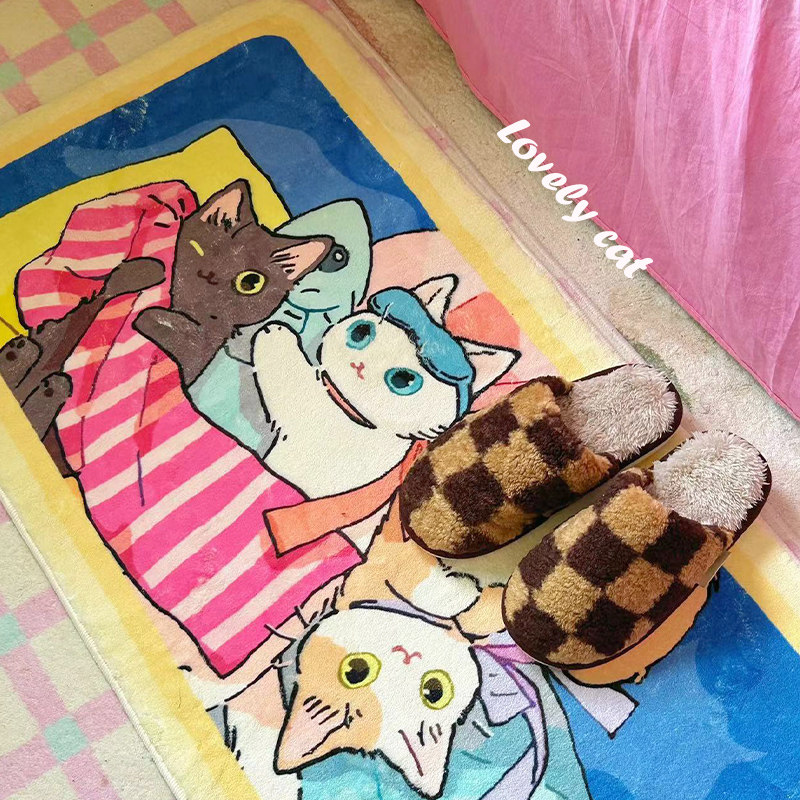 哇大喜哇/可爱少女风卧室床边毯家用客厅地毯房间小地垫韩版家用,居家布艺,床边毯,淘宝优惠券,粉丝福利购,淘宝优惠卷