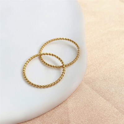 Twist Twist Ring 1mm Tail Ring Womens Pink Finger Joint Rin