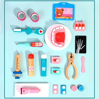Doctor Toys Kids Wooden Pretend Play Kit Games for Girls oy