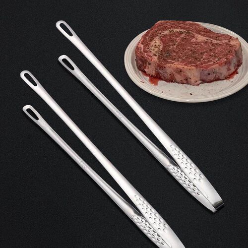 Korean-style BBQ tongs, kitchen food tongs, stainless steel