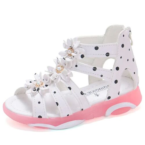 Girls Sandals Flowers Kids Roman Sandals Children Gladiator