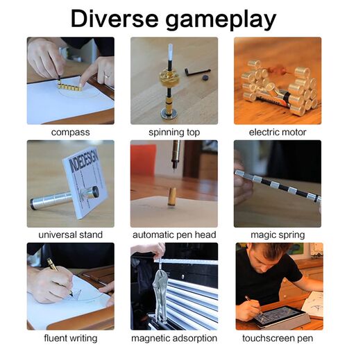 Magnetic Metal Fidget Pen Toys Multifunctional Gift Deformab