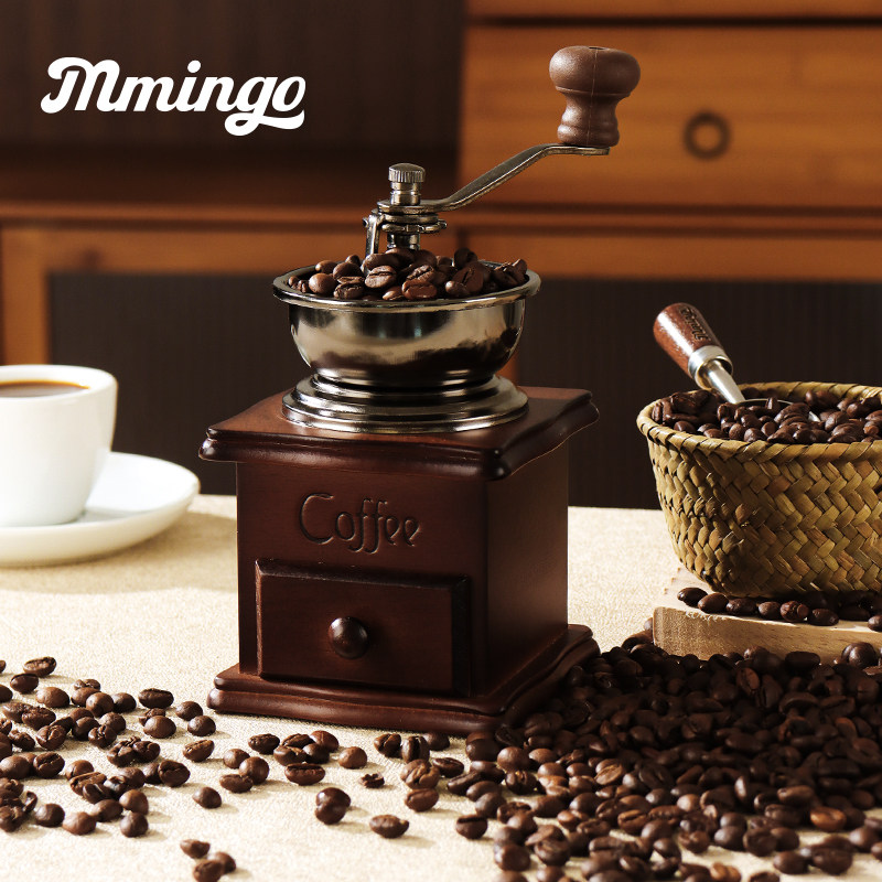 鸣感复古磨豆机咖啡豆手磨咖啡磨粉机研磨器手摇磨豆机小型咖啡机,餐饮具,磨豆机,淘宝优惠券,粉丝福利购,淘宝优惠卷