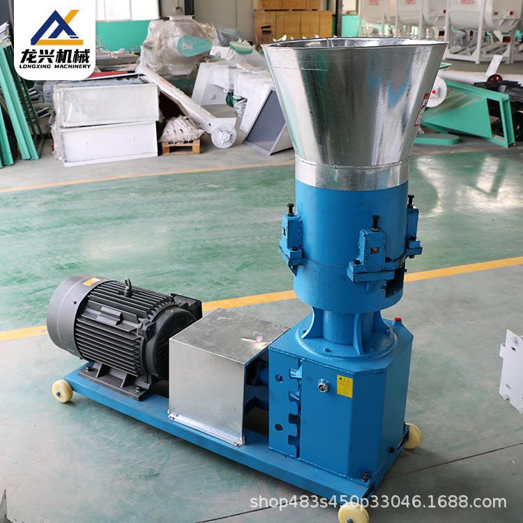 草粉饲料颗粒机挤压式平模制粒机豆渣麦麸草料造粒机