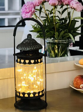 摆件户外摩洛哥风灯蜡烛台阳台布置庭院草地氛围灯花园装饰