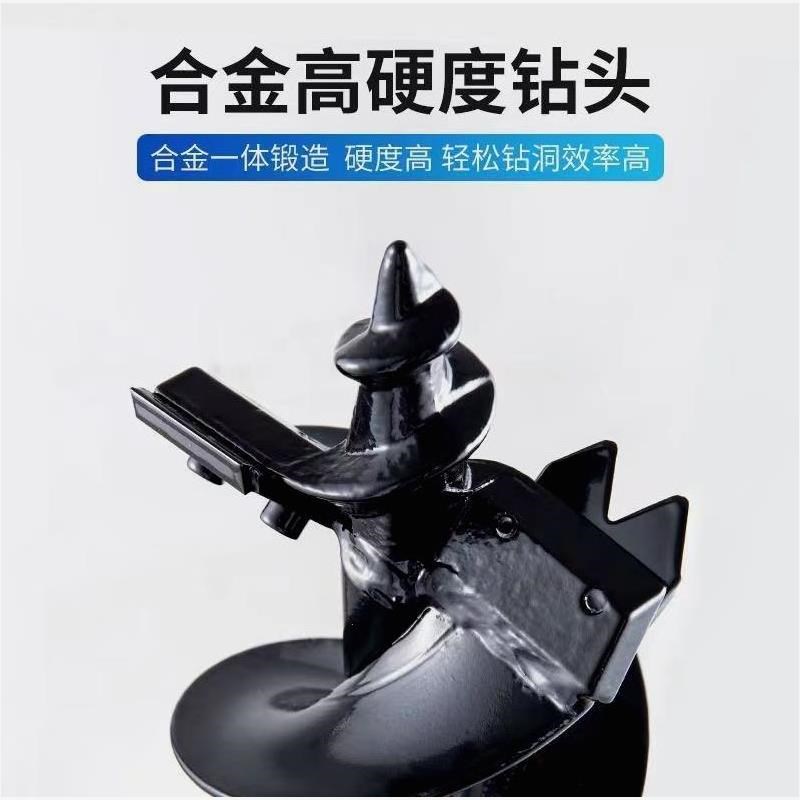 德国进口地钻钻头钨钢螺旋钻头大棚插管立桩打洞种树施肥单双叶合