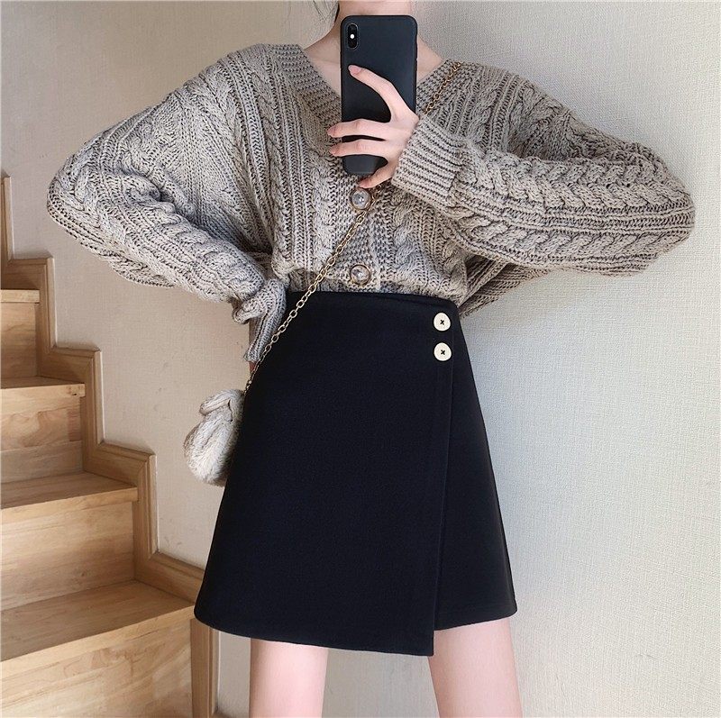 大码毛呢半身裙秋冬女短裙2020新款高腰显瘦不规则包臀百搭a字裙,女装/女士精品,半身裙,淘宝优惠券,粉丝福利购,淘宝优惠卷