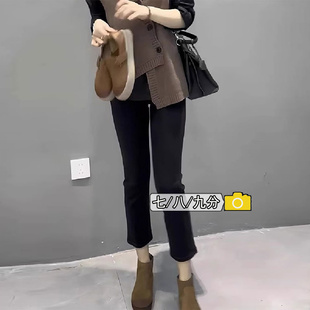 欧货八分裤小个子150七分直筒显瘦靴裤女春季穿搭九分烟管牛仔裤7