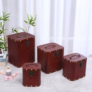 复古实木存钱罐可取出儿童存钱罐大容量带锁