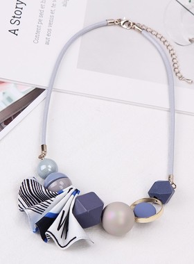 韩版个性短款锁骨链时尚百搭清新毛衣链春夏衣服配饰挂件装饰项链