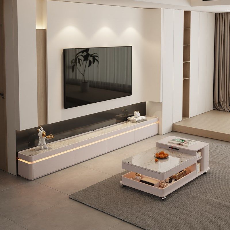 3米圆角落地电视柜法式奶油风高柜组合电视机柜现代简约客厅地柜,住宅家具,电视柜,淘宝优惠券,粉丝福利购,淘宝优惠卷