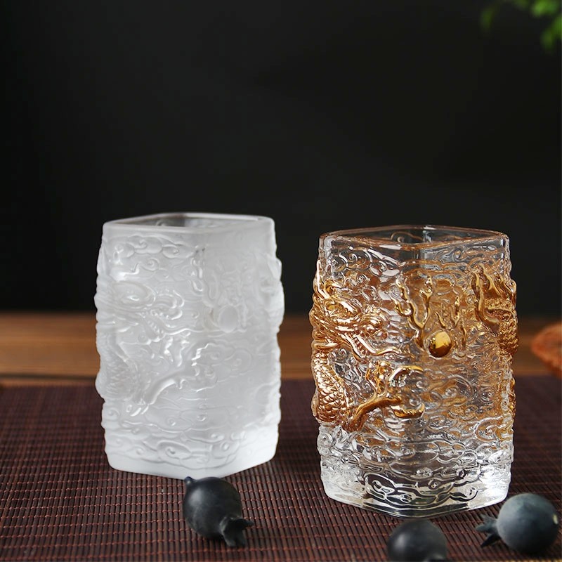 中式龙凤琉璃茶杯玻璃主人杯情侣男女喝水小杯子高端功夫茶具茶盏,餐饮具,茶杯,淘宝优惠券,粉丝福利购,淘宝优惠卷