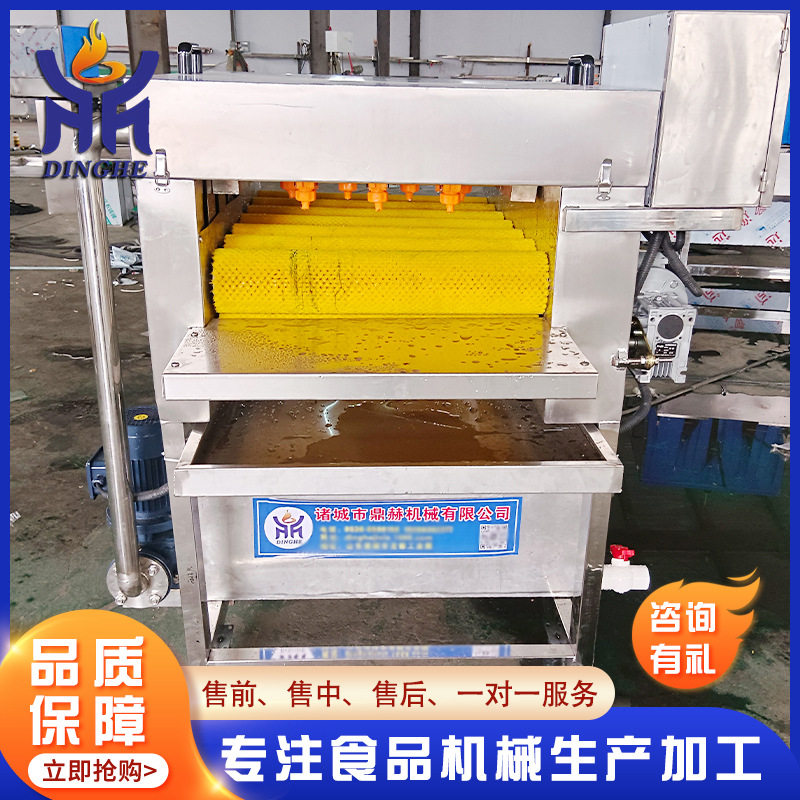 供应竹叶琵琶叶双层毛刷清洗机 不锈钢粽叶清洗机 白果叶刷洗机