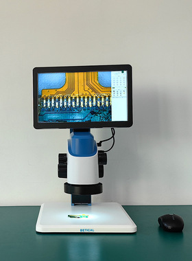 视频显微镜CL210型11.6寸屏电子放大镜CCD带测量拍照倍率显示功能
