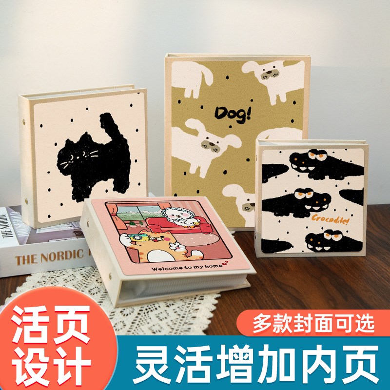 活页相册本纪念册大容量情侣宝宝照片345寸6寸7六插页收纳影集簿