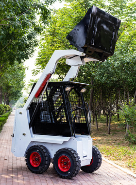 出口美国小型滑移装载机 Skid steer loader养殖场清粪铲土运输车