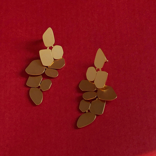 耳边铛119不规则几何设计可拆卸多用途复古耳环夸张长款气质耳钉