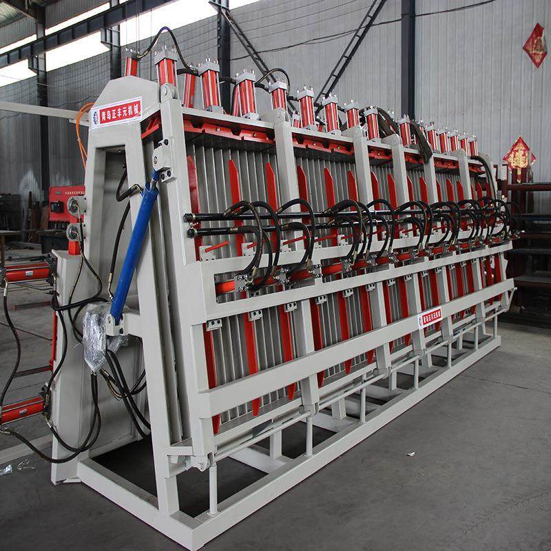 青岛木工机械木翻转式高频液压拼板机油压锁紧气压风车式实木