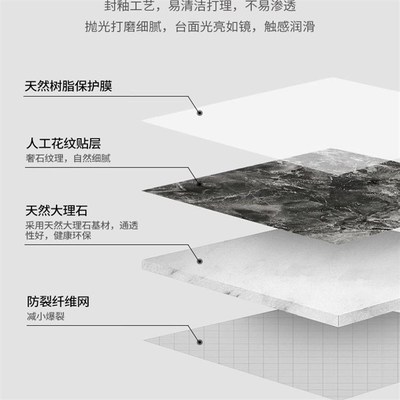 纯天然大理石餐桌长方形意式高级感家用吃饭桌椅组合2025新款