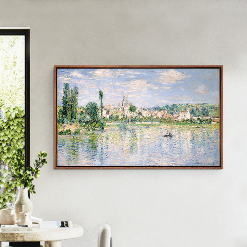莫奈-威特尼的夏天 欧式客厅装饰画沙发背景墙壁画餐厅书房大挂画图片