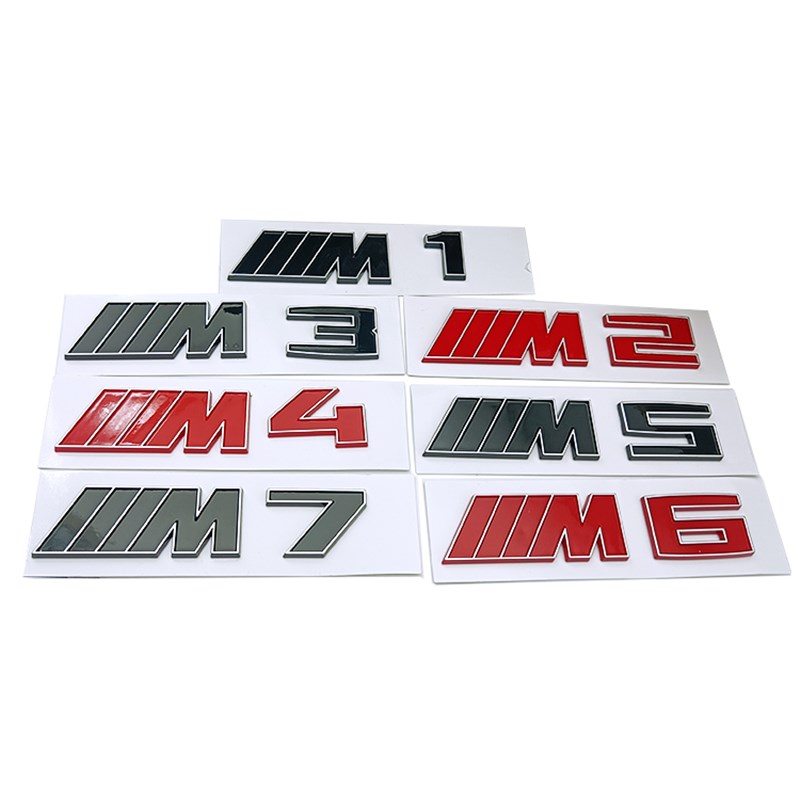 宝马M3 M5 M7车标 X3 M40I改装黑色M760LI M540I M430I红色后尾标