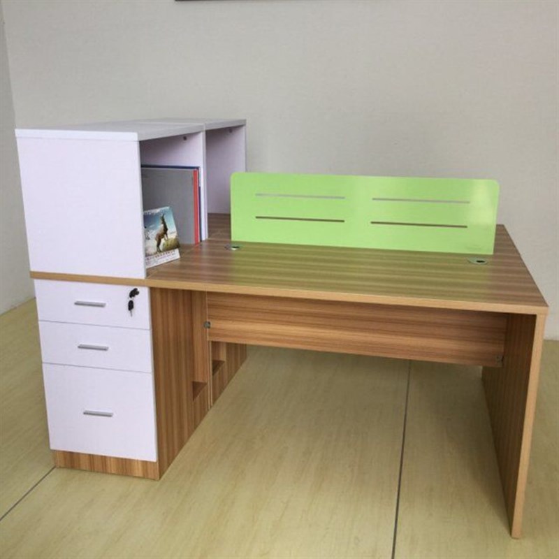 简约办公屏风桌 隔断办公桌带抽屉柜员工桌板式电脑桌职员卡位