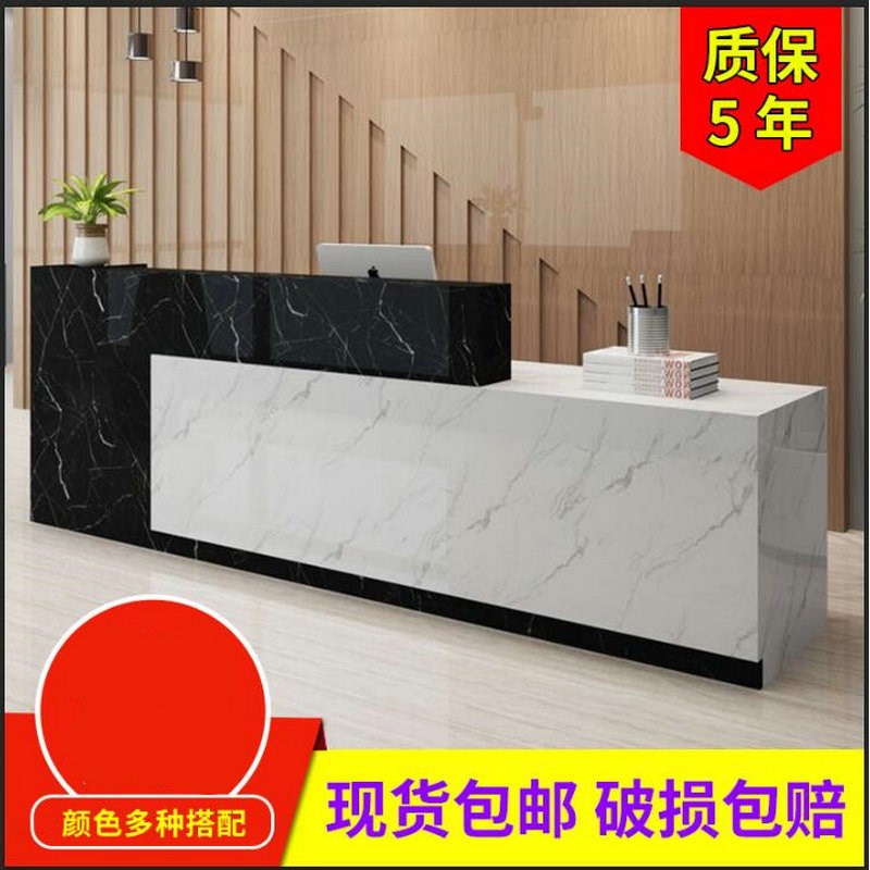 收银台公司现代简约超市欧式柜台铁艺接待台美容院复古吧台桌前台