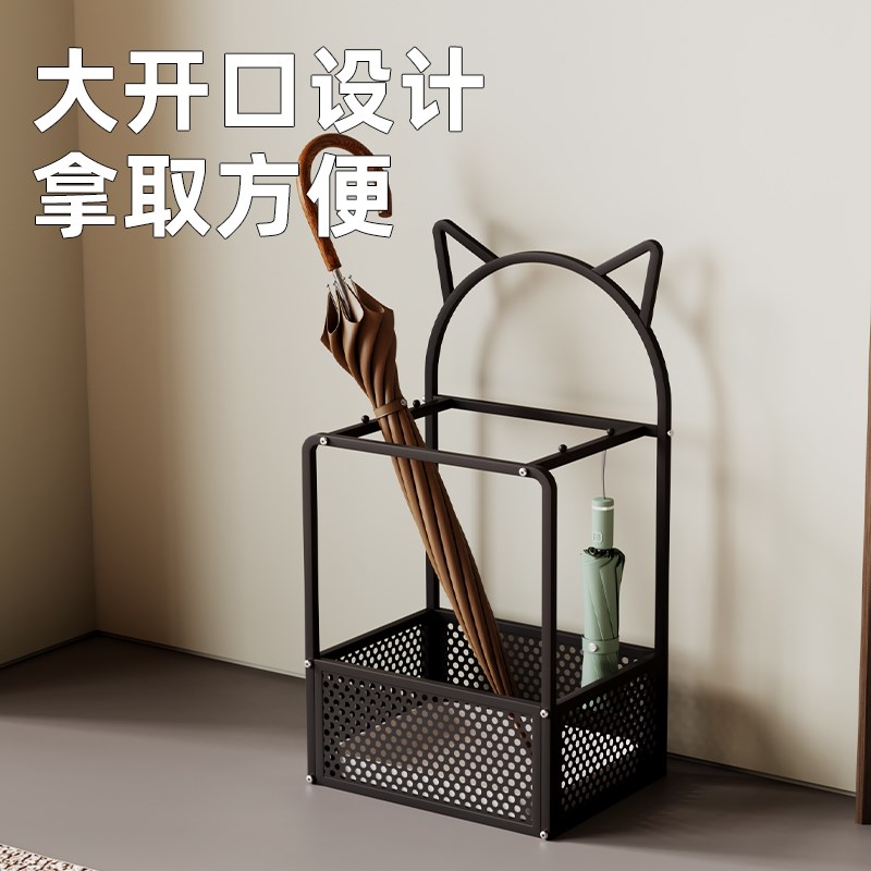可沥水雨伞架家用门口放伞神器入户雨具收纳架铁艺网红创意雨伞桶