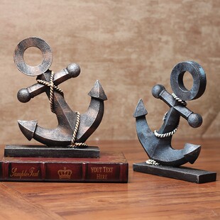 装饰品复古船锚摆件 陈列道具家居餐厅咖啡厅 酒吧装饰摆设