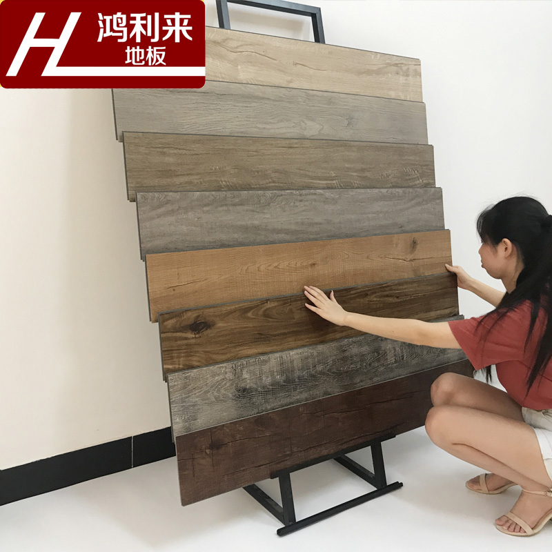 c锁扣地板塑胶木纹石塑地板革加厚耐磨防水家用仿木塑地板地贴