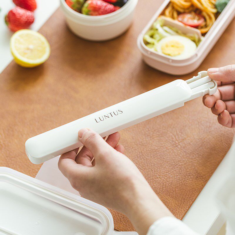 asve筷子勺子套装一人用上班族儿童学生外带餐具收纳盒