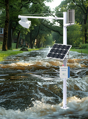 智能河道流量监测  防汛抗洪应急预警方案雷达水位降雨量监测系统