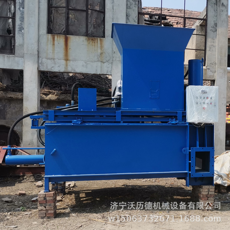 卧式海绵液压打包机 饲料装袋压包机 沃历德牌秸秆稻草液压打包机
