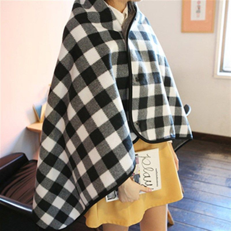 新冬季男女多用途披肩抗寒盖毯学生午睡旅行保暖懒人小毛毯,居家日用,保暖披肩,淘宝优惠券,粉丝福利购,淘宝优惠卷