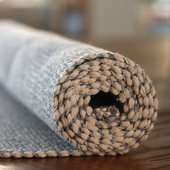 棉手工编织地毯可机洗客厅家用卧室床边茶几地垫现简约日式