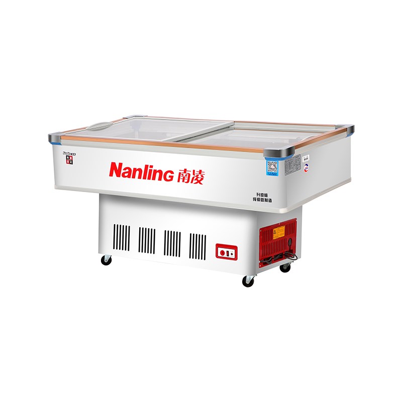 南凌海鲜柜冰柜卧式商用冷冻柜烧烤大容量冷藏展示柜水果捞保鲜柜