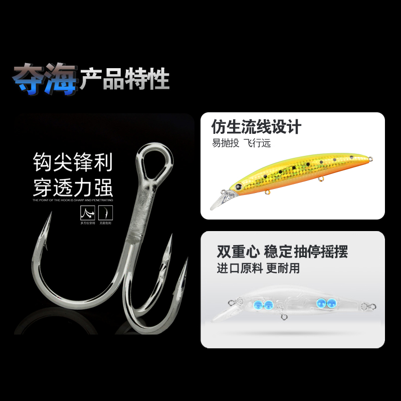 海钓路亚假饵浮水悬浮米诺岸边浅海远投海鲈鱼石斑鱼鲅鱼黑头燕鱼