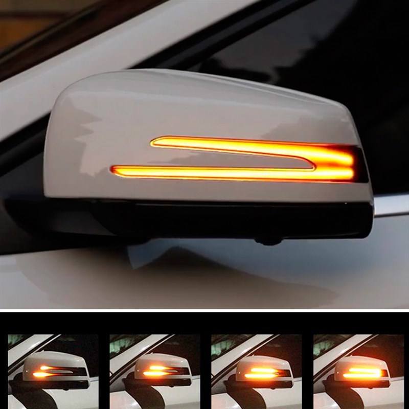 适用W204 W221 GLA/CLA E/C/S系改装后视镜流水转向灯流光灯