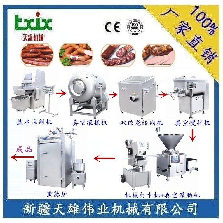 香肠火腿肠加工设备 肉制品加工设备 高品质肉制品加工设备新疆,清洗/食品/商业设备,灌肠机,淘宝优惠券,粉丝福利购,淘宝优惠卷