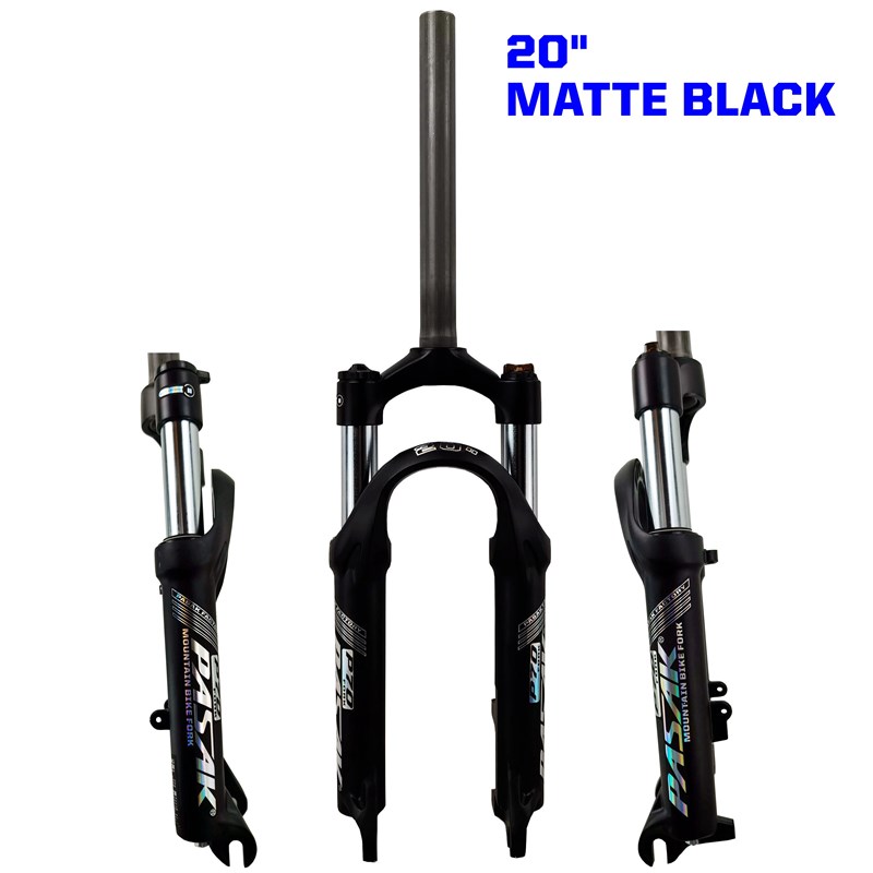 PASAK山地自行车避震前叉软硬可调可锁死20/24寸折叠车小轮径碟刹