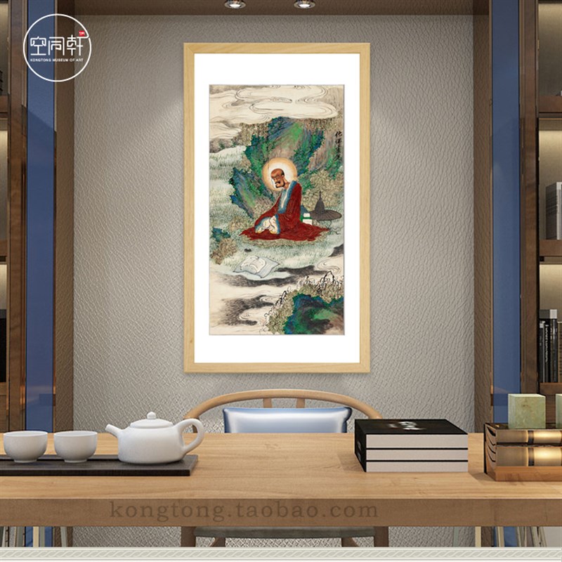 佛像画像挂画装饰画宣纸实木画框室内高端现代成品定制钱化佛69