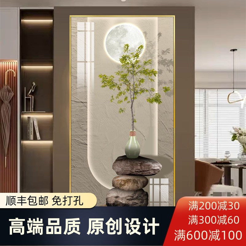 现代简约入户玄关挂画高端大气过道走廊楼梯间装饰画轻奢艺术壁画图片