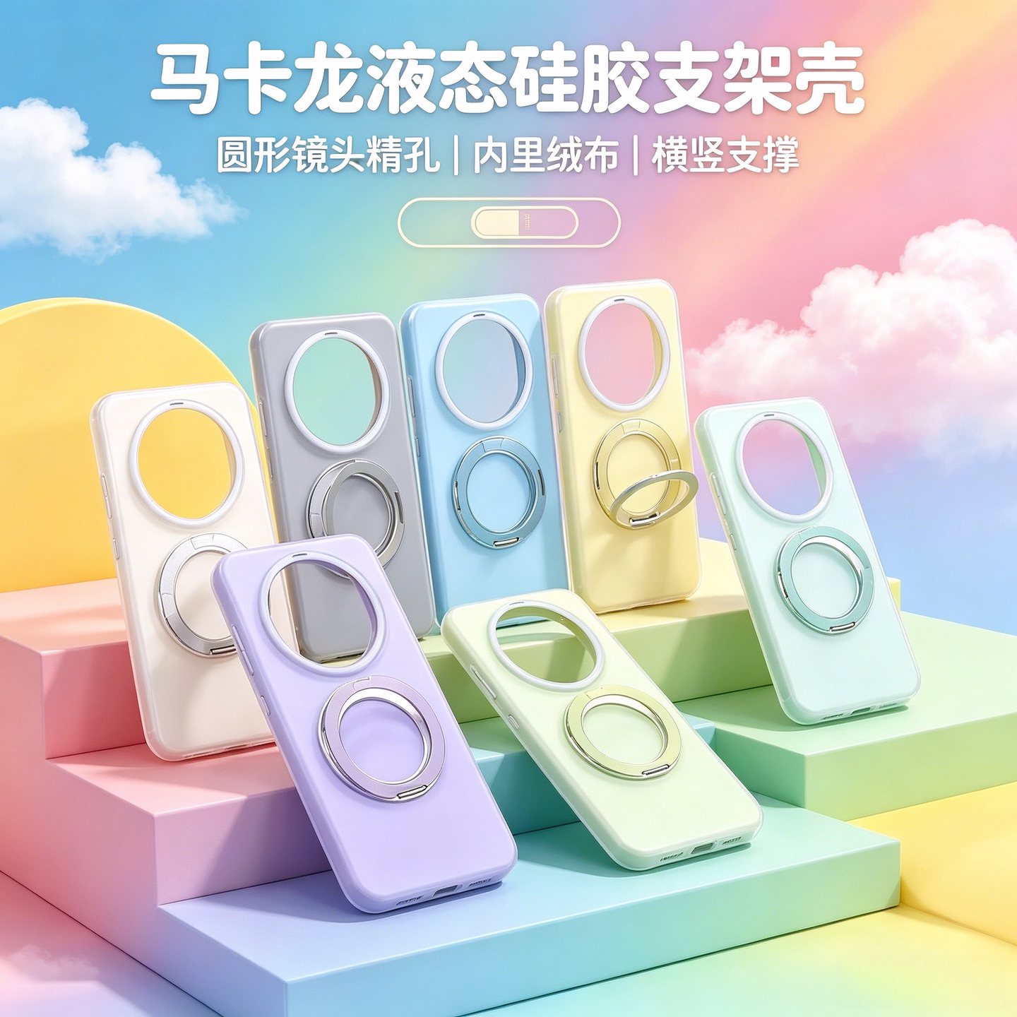密素适用于mate80promax果冻液态硅胶mate80pro旋转支架mate70pro纯色ins风高级纯色mate60pro多巴胺果冻支架