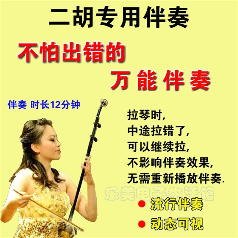 二胡专用伴奏 动态可视伴奏 万能伴奏 伴奏U盘 伴奏小音箱