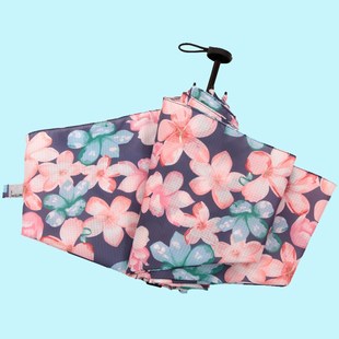 超轻羽毛95克铅笔晴雨两用超泼水碎花碳纤维遮阳女